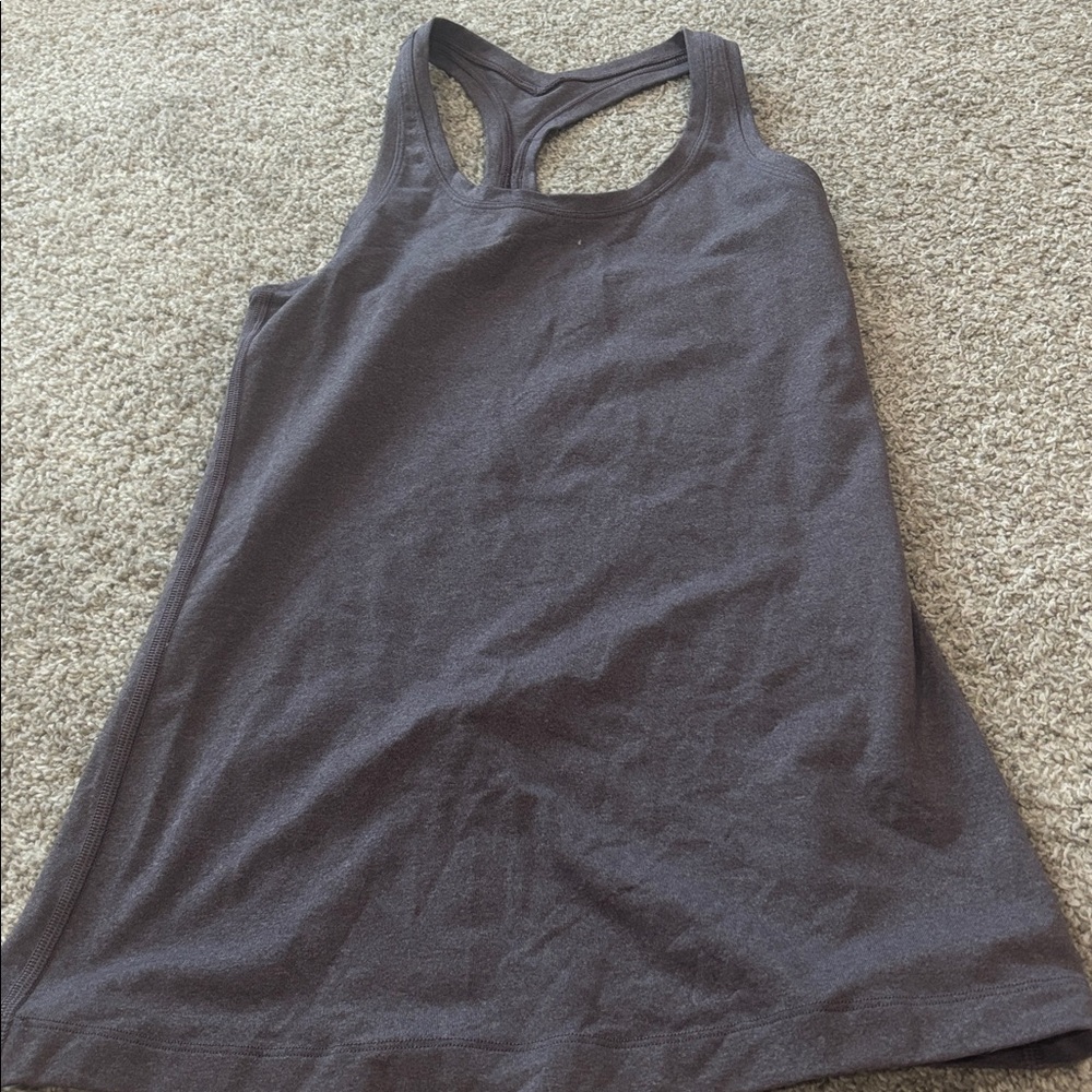 Gray Racerback Tank Top